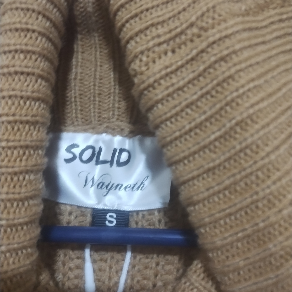 Solid Camel Knit Pullover - Picture 3 of 4